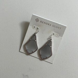 Kendra Scott Silver & Gray Alex Earrings